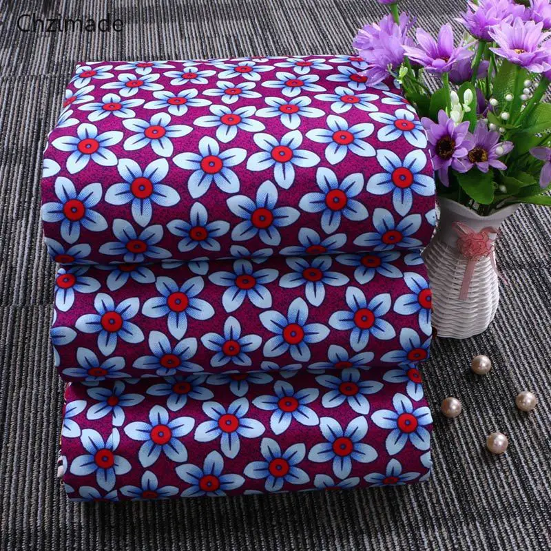 Lychee Life 1Yard Ankara African Fabric Real Wax Polyester Flower For Party Dress Making Diy Sewing Accessories | Дом и сад