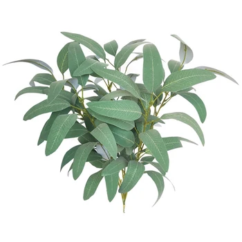 

10/20Pcs Green Artificial Leaves Large Eucalyptus Leaf Plant Wall Material Decorative Fake Fern Leaf For Home Garden Party Decor