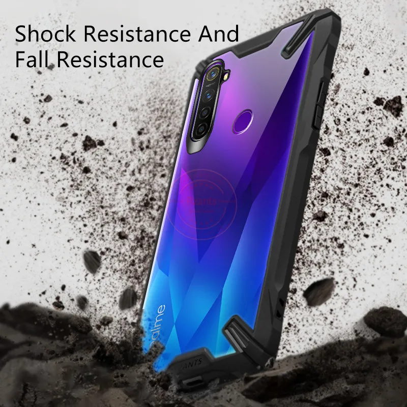 Противоударный армированный силиконовый чехол для OPPO Realme 5/Realme 5 Pro/Realme Q прозрачные чехлы роскошный акриловый чехол из ТПУ