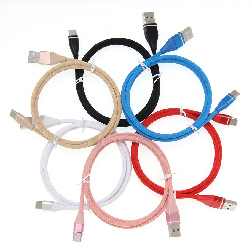 US $330.37 USB Type C Cable For Samsung S10 S9 S8 A50 Meteor Fabric Fast Charging USBC Charger Mobile Phone USBC TypeC Cable 500pcsLot