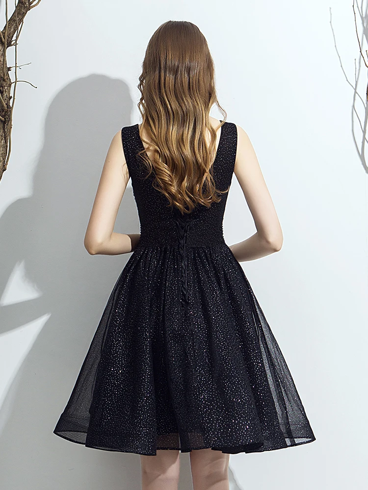 Günstig Cocktail kleider applique party rosa spitze Perlen 2019 neue abend party kleid formal short prom kleid