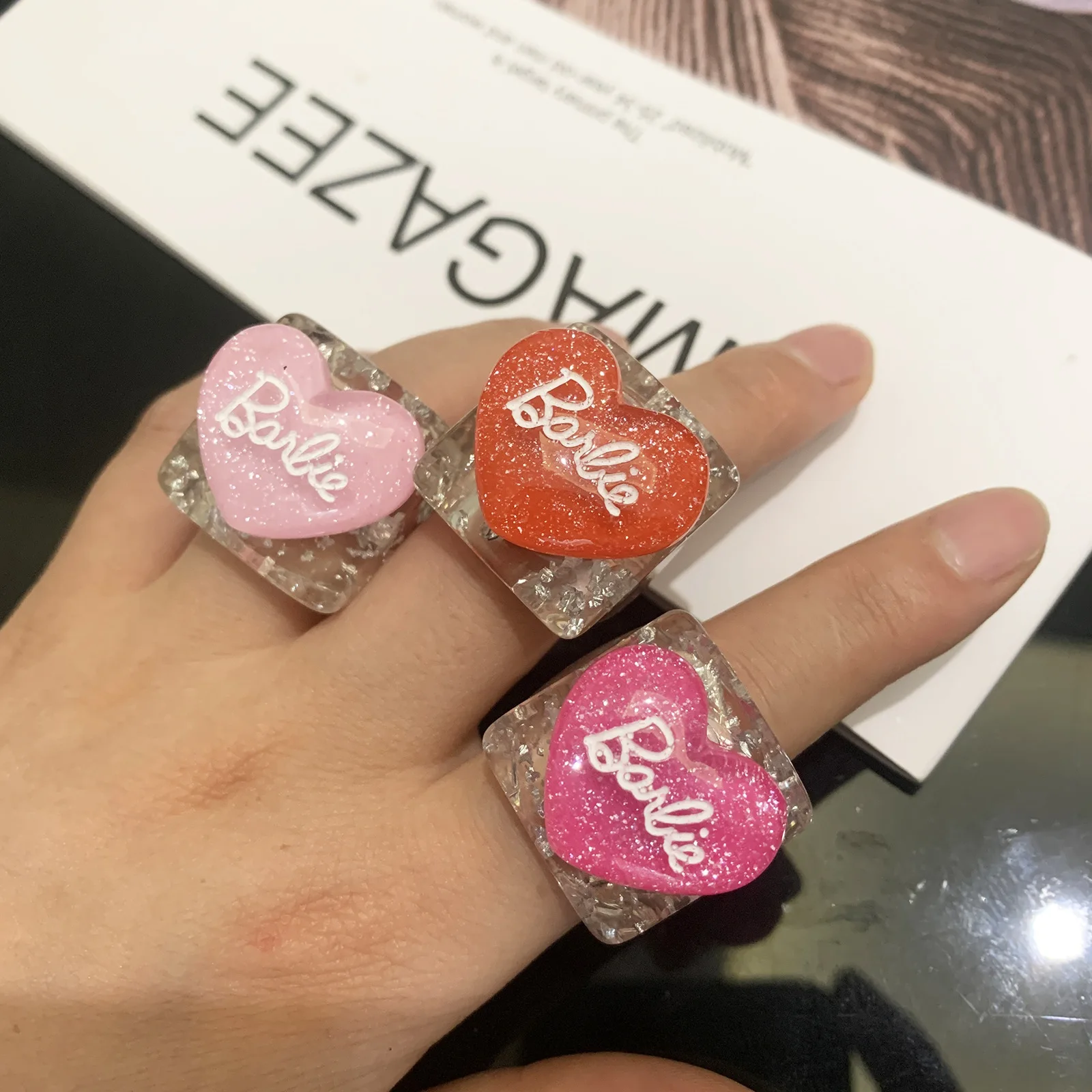 ZiccoWong новые 2021 корейские шармы сердце кольца с буквами для женщин девушек