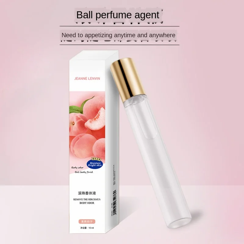 

10ML Peach Ball Body Fluid Perfume Non-Spray Antiperspirant Dew Odor-Removing Fragrance Ball Perfume Portable Men's and Women's