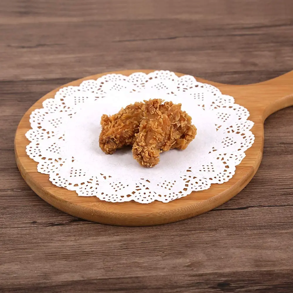 100 шт. кружевные бумажные салфетки посуда декоративные круглые оптом для