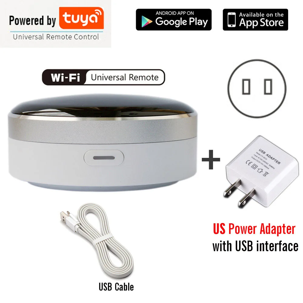 Universal Smart Home IR Controller with Wireless Remote Control - Compatible with Tuya, Alexa, Google Home, and Siri