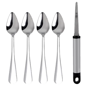 5PCS Grapefruit Spoons Stainless Steel Tools 1