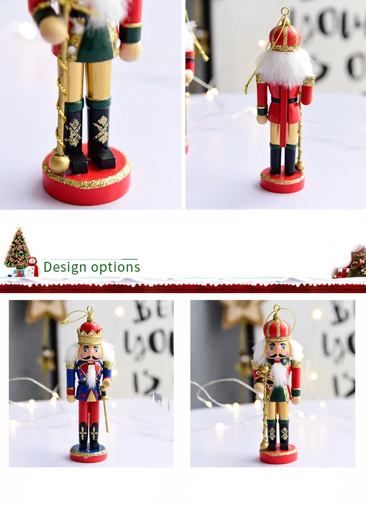 Nutcracker Puppet Soldier Decoration Creative Cartoon Etiquette Soldier Home Decor Pendant Christmas Gift QW133 (3)