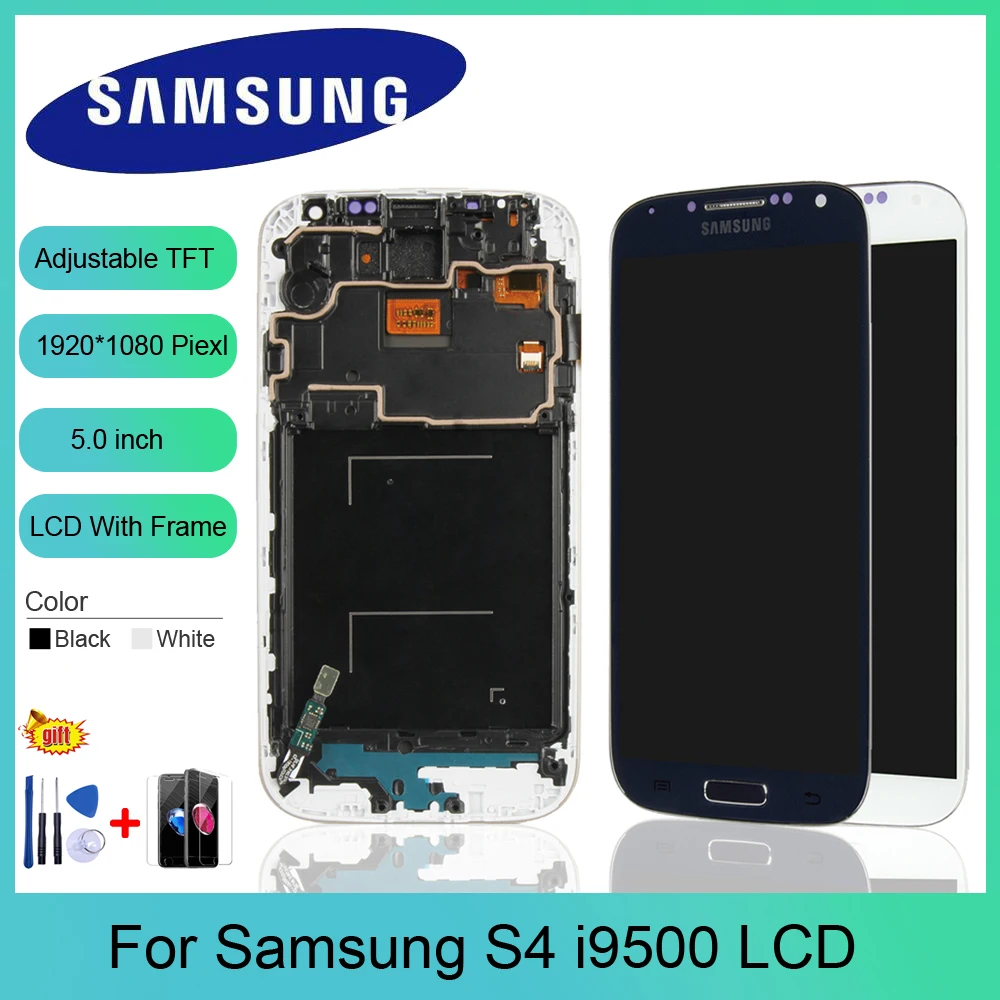 5.0'' LCD i9500 for SAMSUNG Galaxy S4 Display with Frame GT-i9505 i9505 i337 i9515 Touch Screen Digitizer | Мобильные
