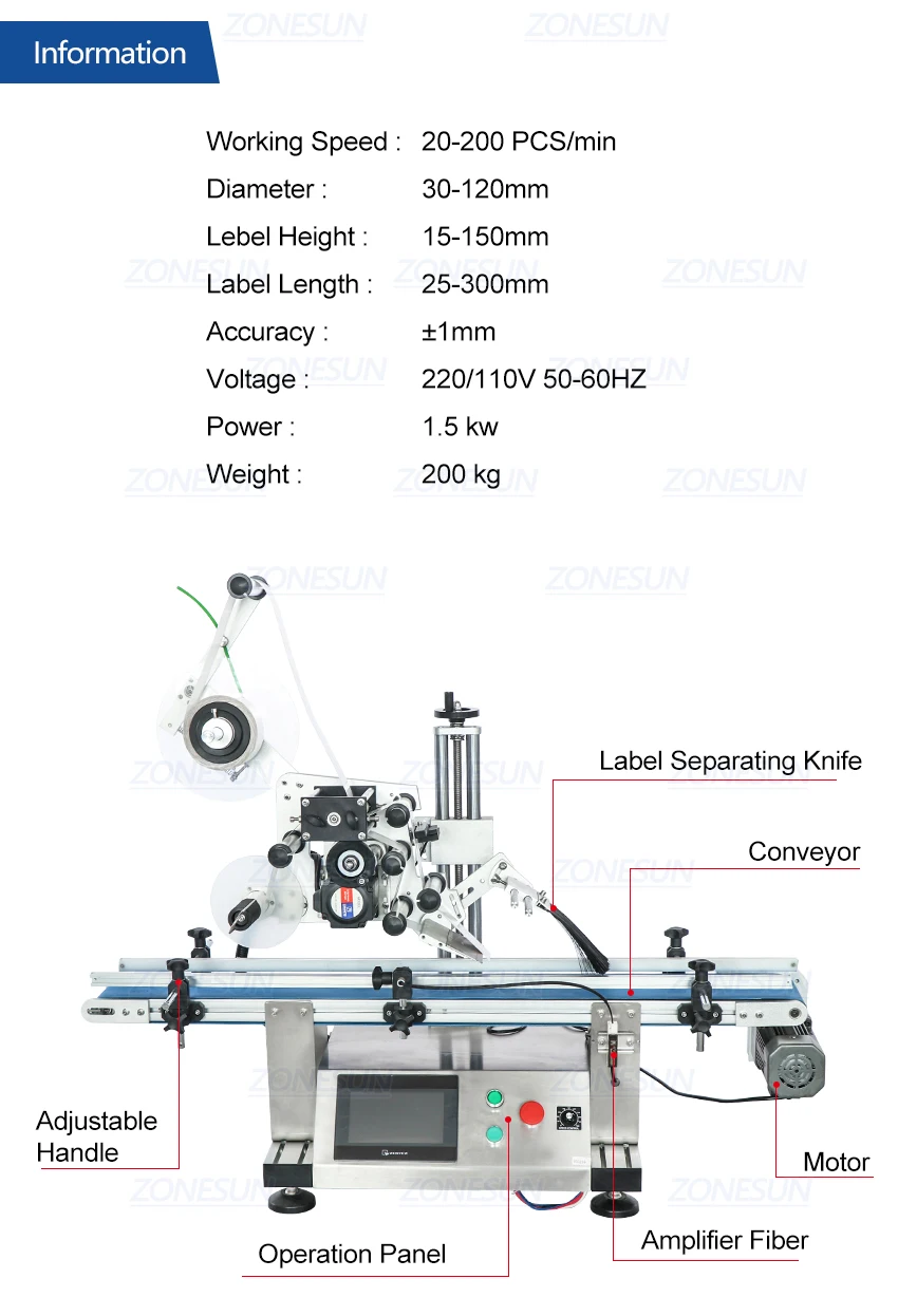全自动台式平面贴标机(输送带)_03