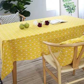 

2020 Top selling Rectangle Tablecloth Cotton Linen Tablecloth Dining Table Cover For Kitchen Home Decor