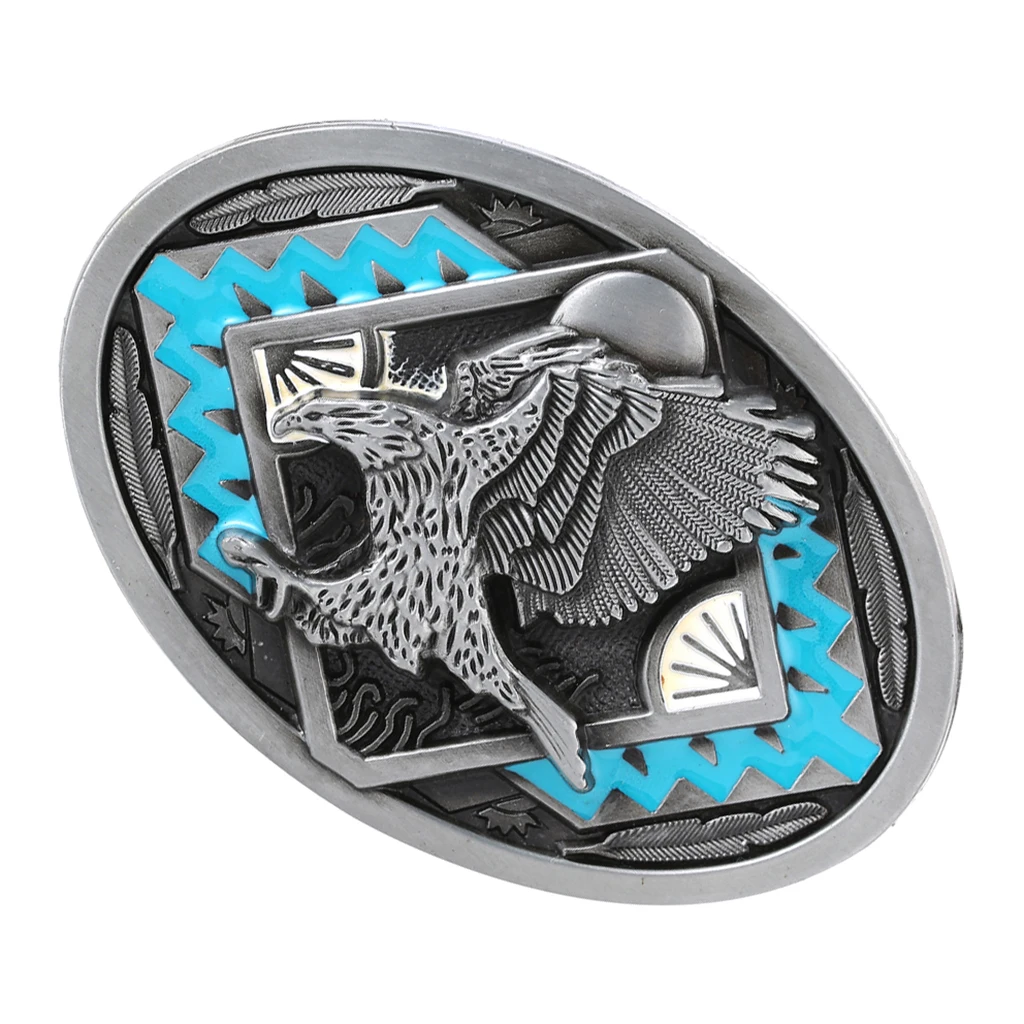 Men's Belt Buckle Buckle Vintage Eagle Pattern Belt Buckle Western Fits For Denim Belt Trouser Belt