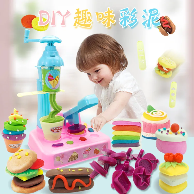DIY мульти-функциональный Цветной глины машина для мороженого набор