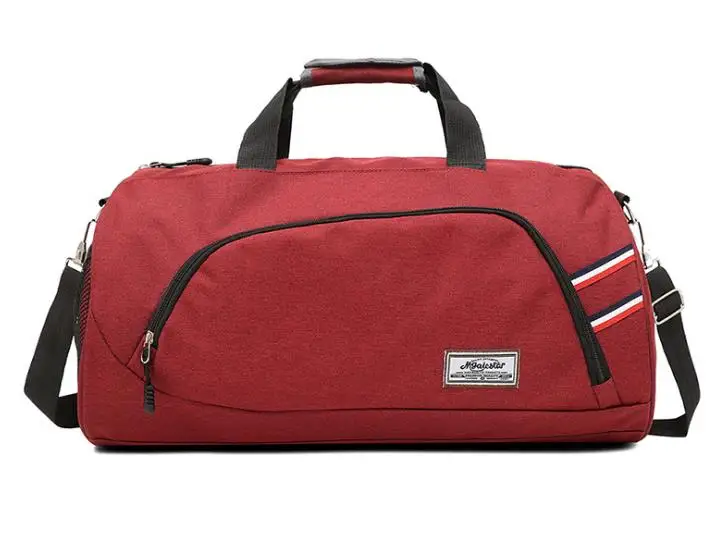 Hoge Kwaliteit Nieuwe Populaire Canvas Sport Sporttas Reizen Draagbare Handtas Sporttas Voor Mannen Vrouwen fitness Free Verze - Цвет: Красный