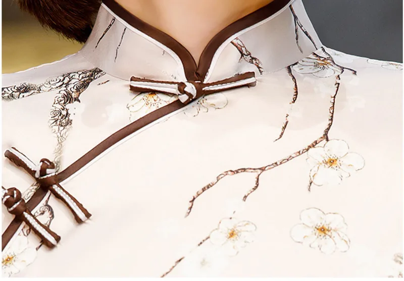SHENG COCO классические цветы сливы Длинные платья Чонсам женские Qipao красные зеленые винтажные китайские вечерние платье для банкета, вечеринки