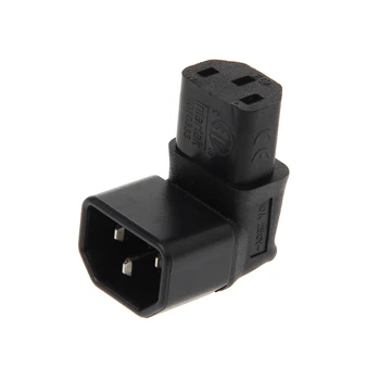 

IEC 320 C14 Male To C13 Female 3-Pin Down Angled AC Power Plug Converter Adapter