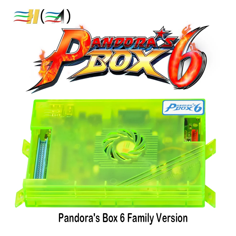 3A Pandora's Box 6 Home Edition 1300 в 1 аркадные видеоигры 2 игрока Полный комплект, Джойстики, кнопки адаптера питания аркадный шкаф