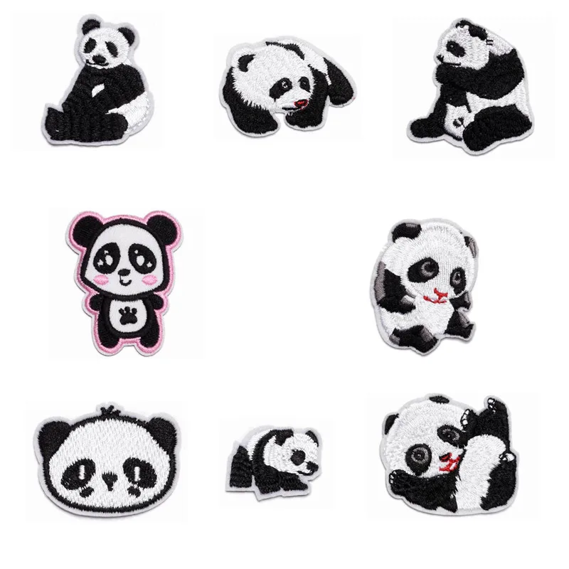 

Panda Modified Patches Iron On Embroidered Patch For Clothing Sticker Badge For Clothes DIY Bag Pants