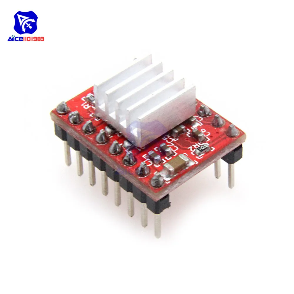 Модуль драйвера шагового двигателя diymore A4988 с радиатором для 3D принтера Arduino Reprap