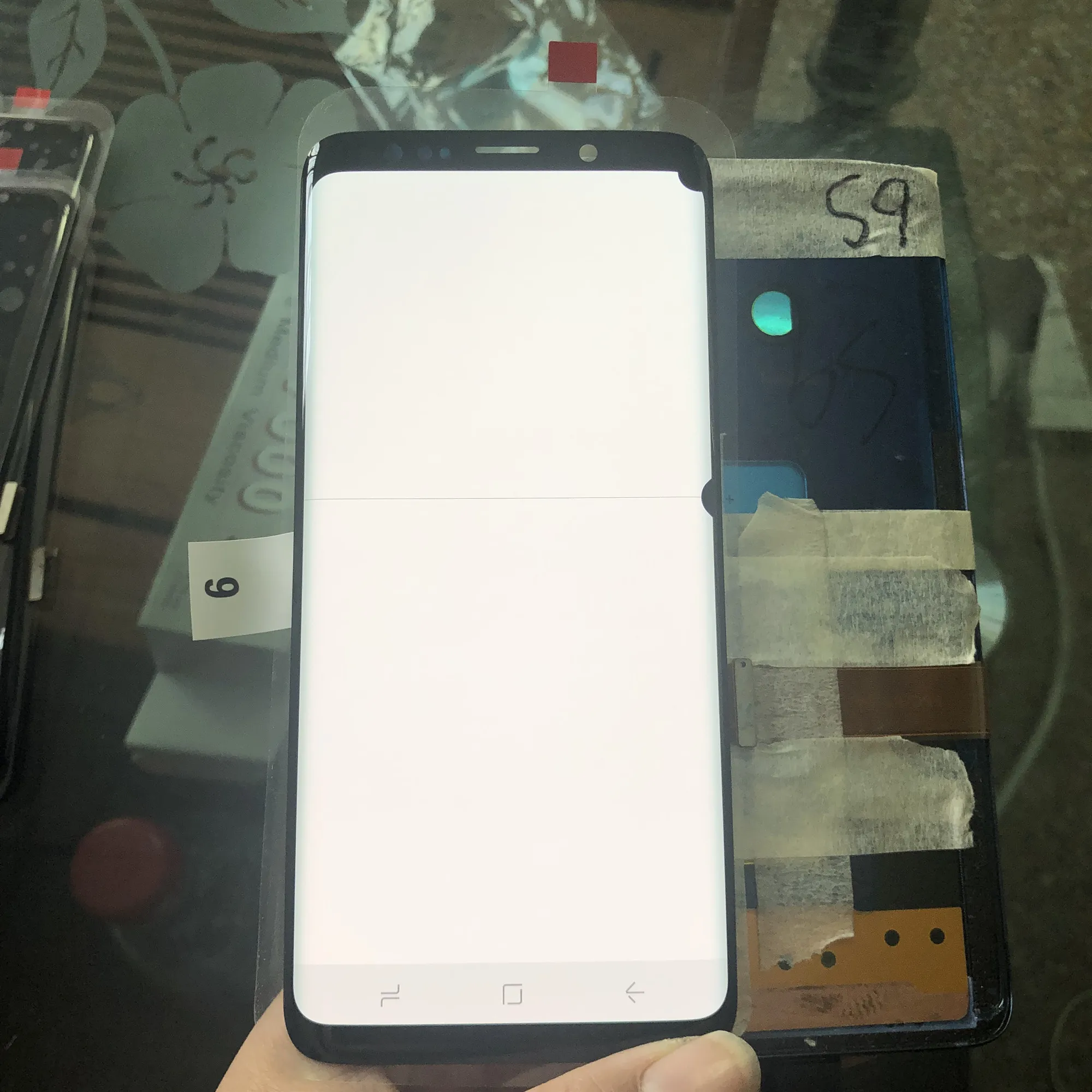 

Original For Samsung S9 Display Touch LCD Display For Samsung S9 LCD band line display mobile phone defective screen