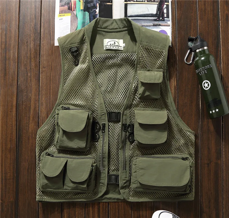 Summer Mesh Photography Vest Workwear Multi-pockets Men And Women Popular Brand Vest Outdoor Fishing Vest Volunteer