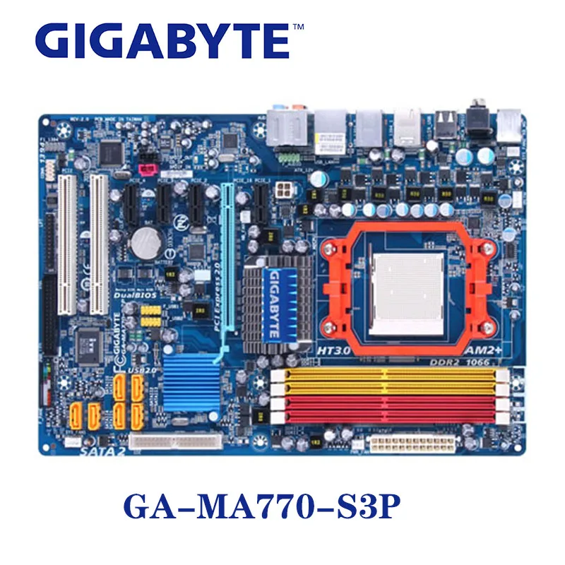 Socket AM2 +/ AM3 для AMD 770 Gigabyte GA-MA770-S3P материнская плата DDR2 16 Гб GA MA770 S3P настольная