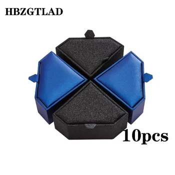 

10 pcsNew Heart-shaped Ring Box Diamond-shaped Ring Box Creative Jewelry Earrings Ring Storage Jewelry Pendant Jewelry Box