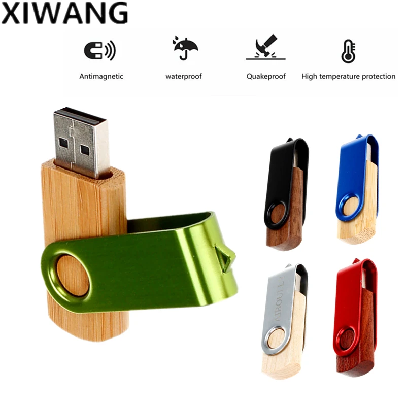 Деревянный прямоугольный usb 2,0 USB флэш-накопитель 128 ГБ memoria stick 4 ГБ 8 ГБ Флешка 16 ГБ флеш-накопитель 32 Гб 64 ГБ подарки Бесплатный Пользовательский логотип