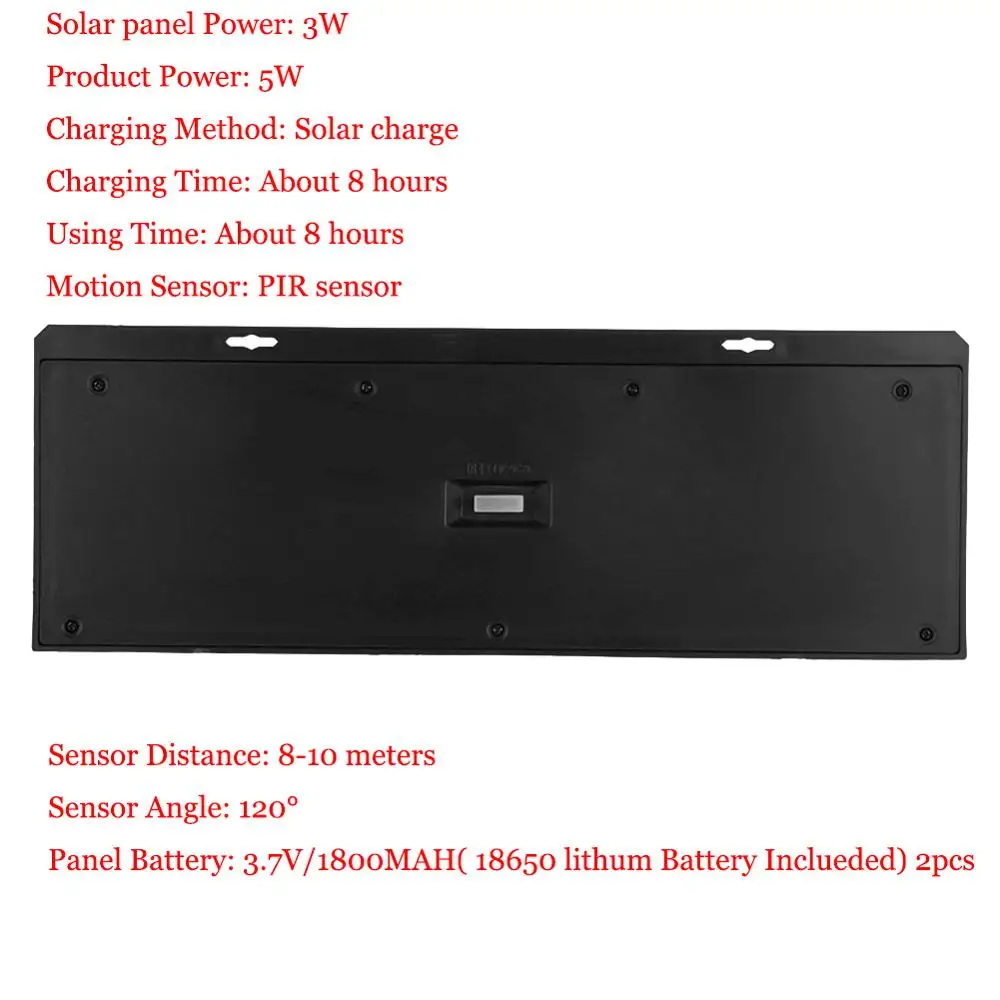 118LED Sunlight PIR Motion Sensor Led Solar Panel Outdoor Yard Lamp IP65 Waterproof Solar Garden Lights Emergency Security Light
