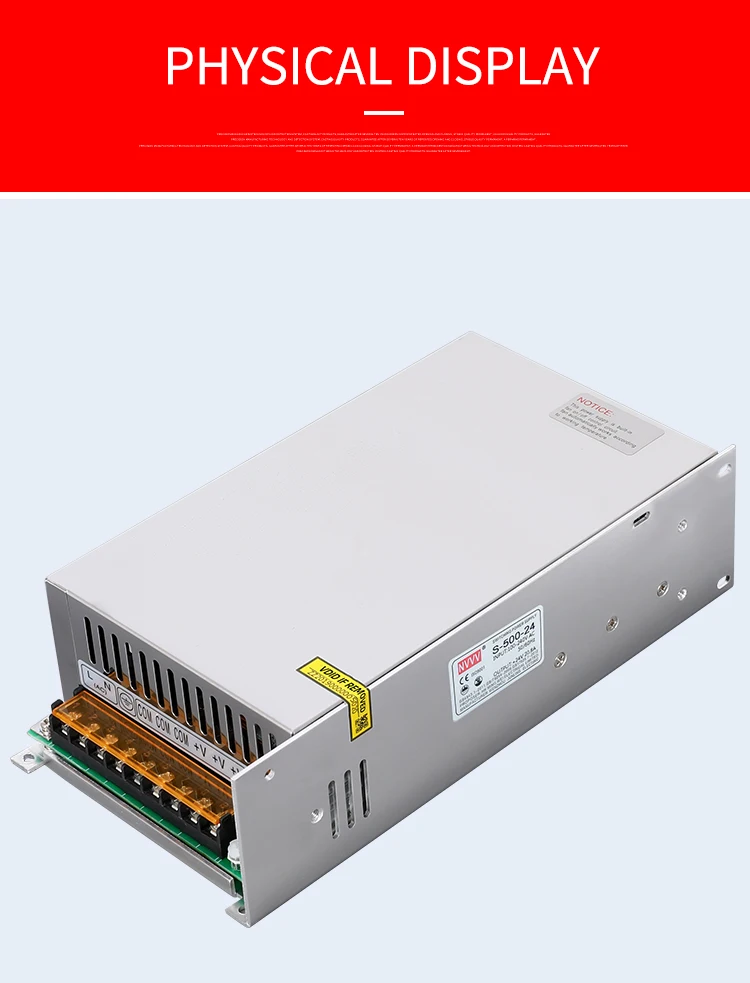NVVV s-500w-24v 20A импульсная электростанция продает достаточно мощности напрямую