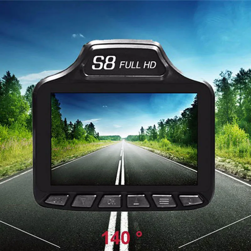Автомобильный видеорегистратор S8 Ambarella 3 в 1 ЖК радар детектор GPS FHD 1296P дюймовый с