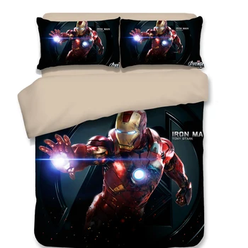 

New Fashion Marvel 3D bedding set iron Man The Flash Double Queen King comforter bedding sets bedclothes bed linen