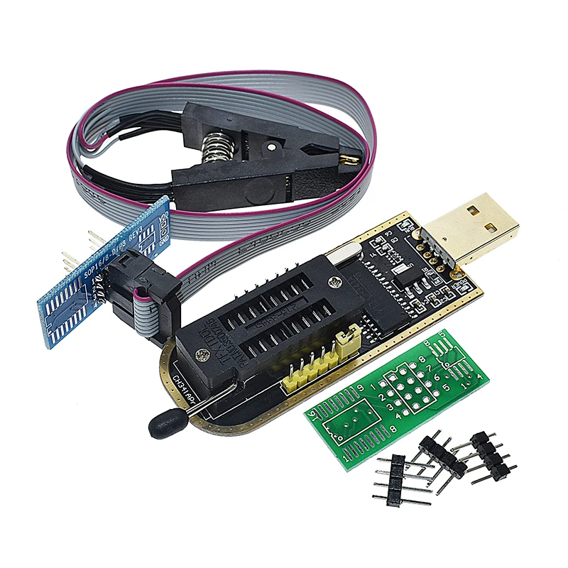 Официальный CH341A 24 25 серия EEPROM флэш-память биос USB программист модуль CH341 для SOIC8 SOP8 тестовый зажим для EEPROM 93CXX 25CXX 24CXX