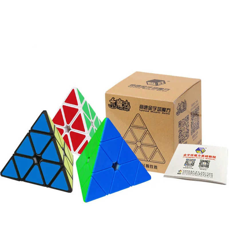 YuXin маленький магический 3x3x3 Пирамида куб профессиональный образовательный