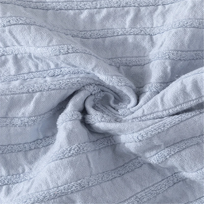 34x75 см простая Хлопковая полосатая одноцветная моющаяся ткань, домашнее мягкое впитывающее полотенце для рук и лица