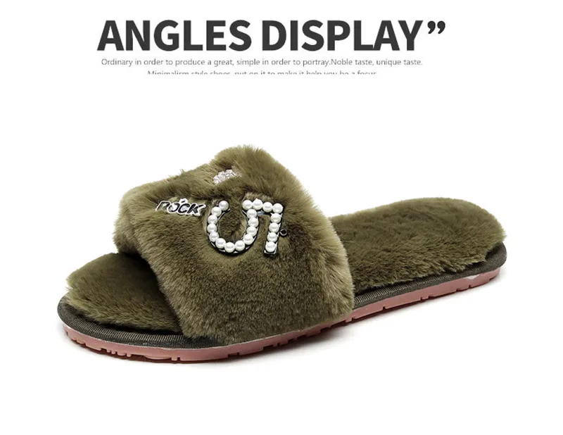 as the picture shows Winter Home Slippers Women Fur Plush Sandals Hello Kitty Woman Indoor Slippers House Shoes Socofy Platform Shoes Potato Slippers - Цвет: as the picture shows