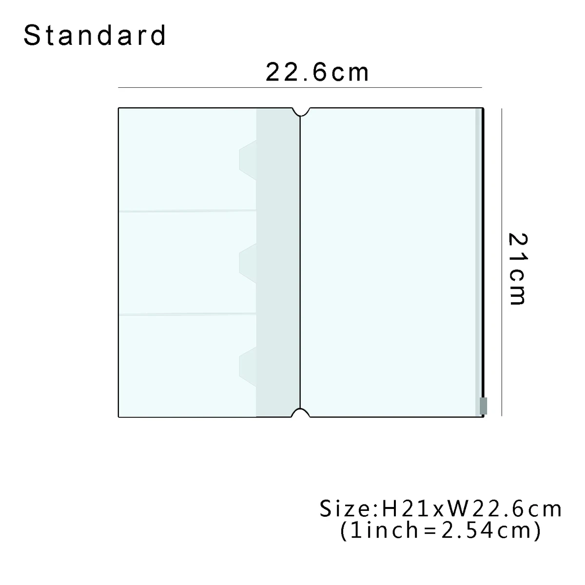 Standard 210x236mm ПВХ молния карманная Папка Держатель планировщик A5/Обычный/паспорт аксессуары журнал сумка для ноутбука карты путешествия - Цвет: Standard 210x236mm