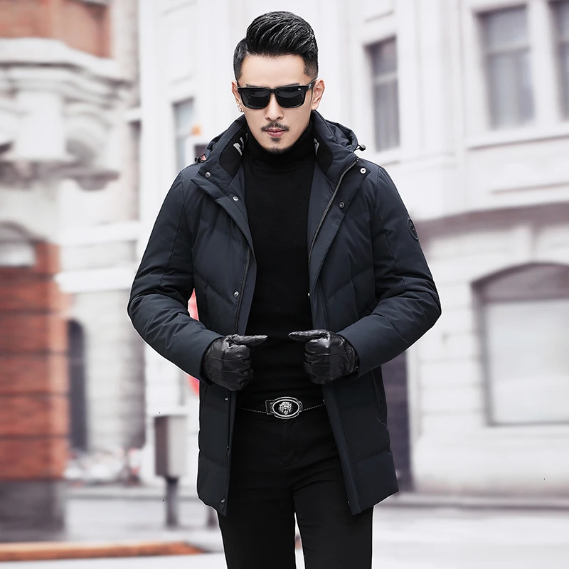 

2019 NEW plus size 10XL Winter Duck Down Men's Brand Clothing 90% White Duck Down Jackets Hooded Seamless Warm Down Jackets