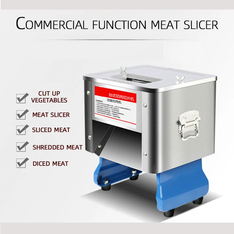 850 Вт Настольный нож для резки мяса из нержавеющей стали, коммерческая машина для резки мяса, маленькая многофункциональная машина для резки мяса