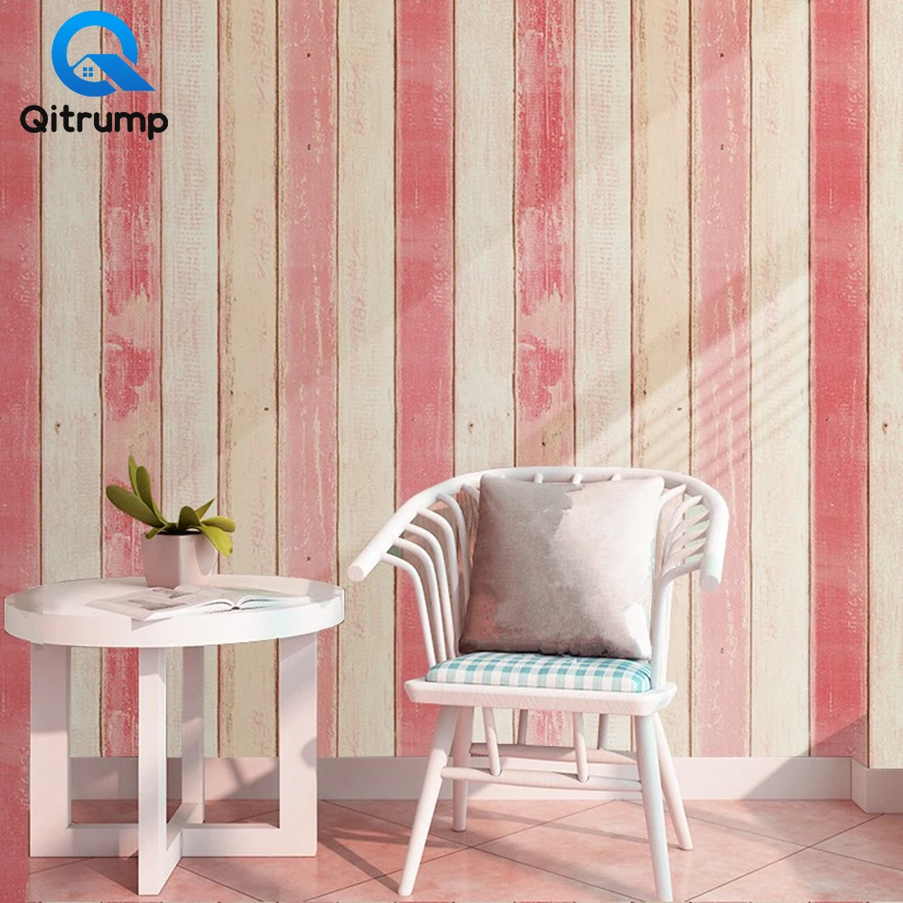 Stripe Waterproof PVC Wallpaper Self adhesive Wood Texture Wall Stickers for Kitchen Bedroom Cabinets Wardrobe Living Room Decor |