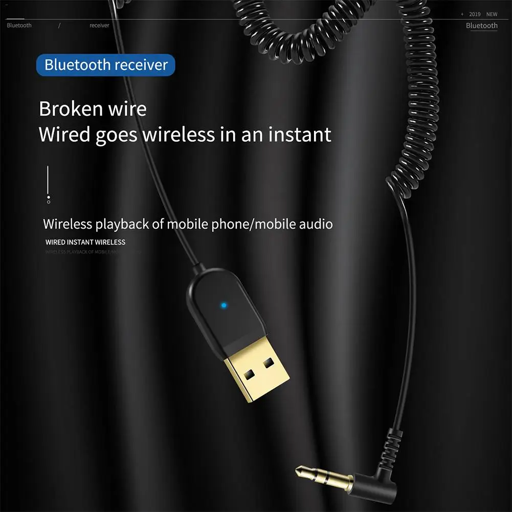 Bluetooth передатчик беспроводной Bluetooth приемник 5,0 автомобильный AUX 3,5 мм Bluetooth адаптер аудио кабель для динамиков наушников