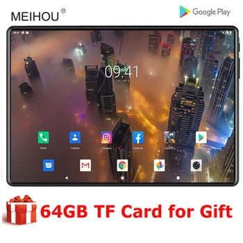 

Global Version 10 inch Tablet 2GB RAM 32GB ROM Tempered 2.5D IPS HD Screen Quad Core Dual Sim Card Phone Call WIFI GPS