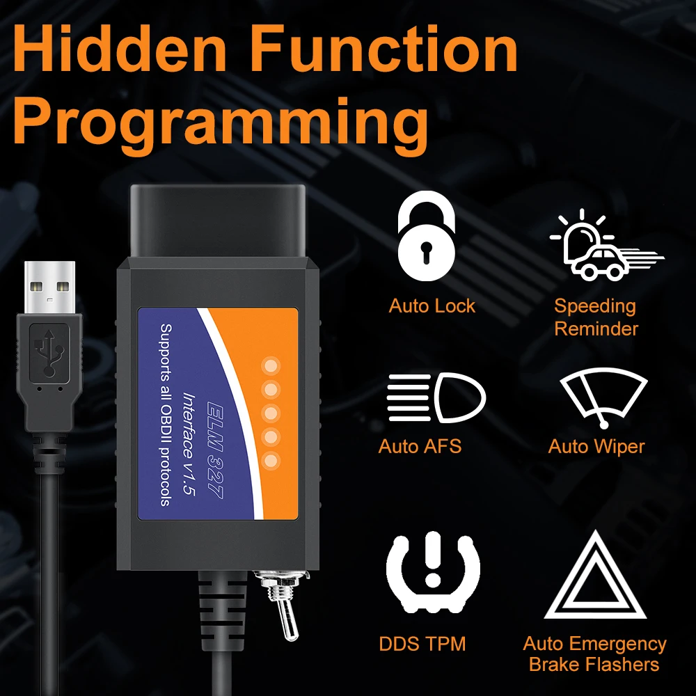 MS-CAN OBD2 Forscan elm327 USB Switch Android OBD Modified elmconfig withFTDI chip HS-CAN 