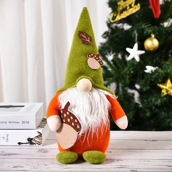 

Handmade Swedish Gnome Tomte Doll Ornaments Long Hat Christmas Elf Decoration Thanks Giving Day Gifts