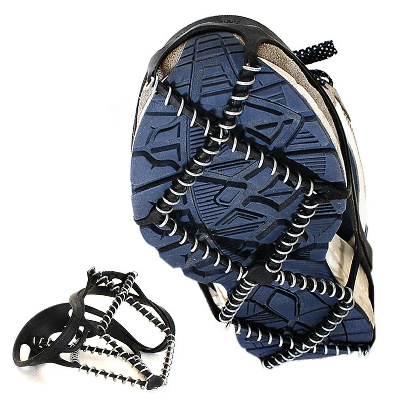 

1 Pair Winter Non-slip Ice Gripper Mountaineering Snow Climbing Anti-slip Shoe Covers Spike Cleats Crampons Overshoes