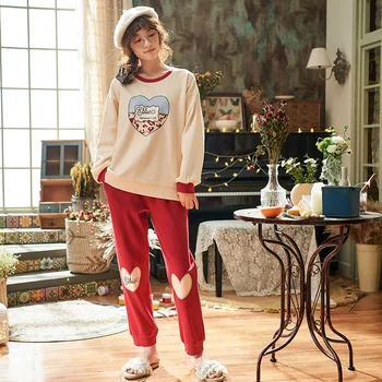

2020 Pajamas Set Leisure wear Women Pyjamas Women Sleepwear Night suit Home Wear Women Summer Cartoon Cotton Nightwear