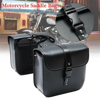 

Motorcycle Saddle Bags Pu Leather Motorbike Side Tool Bag out door Luggage Waterproof Motorcycle bag For Sportster