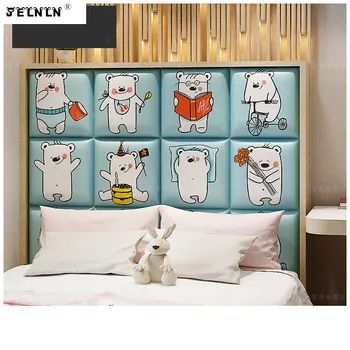 

Korean version of the cartoon bear pattern baby kids room cartoon wall stickers headboard soft package tatami 3D wall stickers