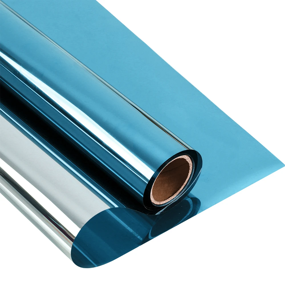 Sunice Blue&Silver window Film one way mirror Reflective solar tint film Heat control Anti-UV pravicy film 1.52x15m Sunice Blue&Silver window Film one way mirror Reflective solar tint film Heat control Anti-UV pravicy film 1.52x15m
