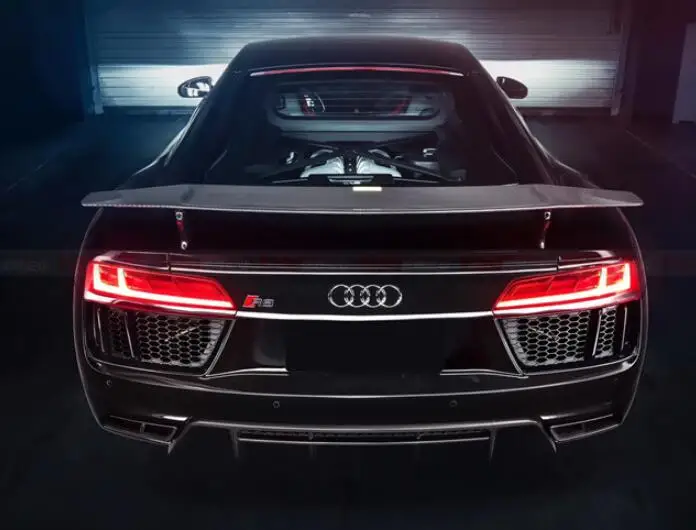 

CARBON FIBER REAR WING TRUNK LIP SPOILER FOR Audi R8 V8 V10 2016 2017 2018 2019 2020 BY EMS