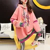 Discount Korean Hoodies Pullovers Sweatshirts Women QRWR Autumn Winter Fashion Personality Patchwork 1005001873489581